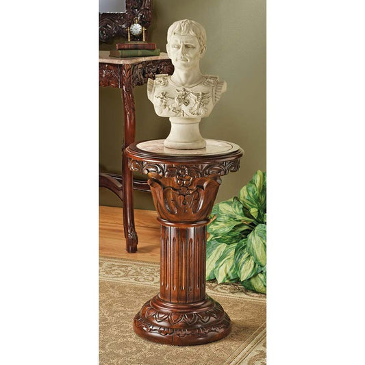 Imperia Marble-Inlaid Column: Timeless Elegance and Craftsmanship for Your Home