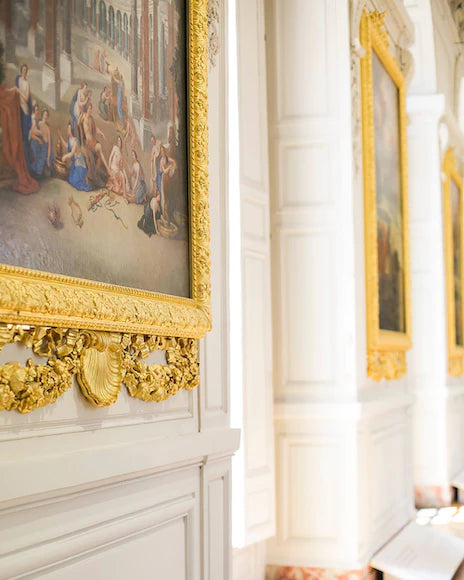 Framed paintings on the wall