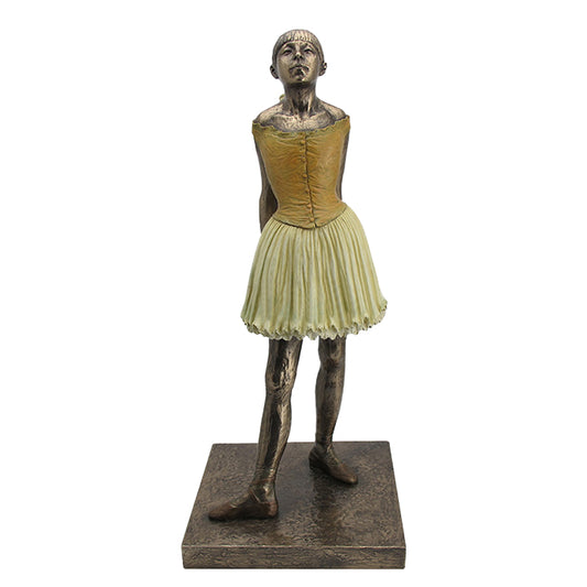 Little Fearless Dancer Sculpture – Bronze Ballerina Statue Inspired by Degas
