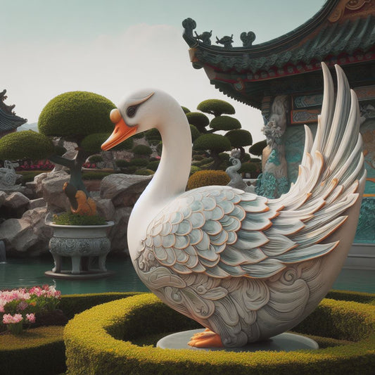 Graceful Honker Garden Goose Sculpture: Elevate Your Garden with Whimsical Elegance