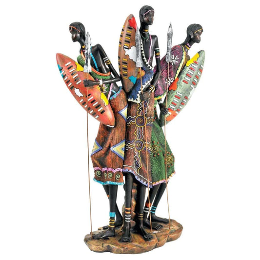 Unleash the Warrior Within: The Power of the South African Tribal Zulu Warriors Statue - XoticBrands Home Decor