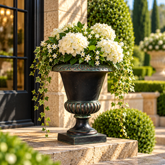 10 Smooth Urn 12.5 H (R) Garden Planter