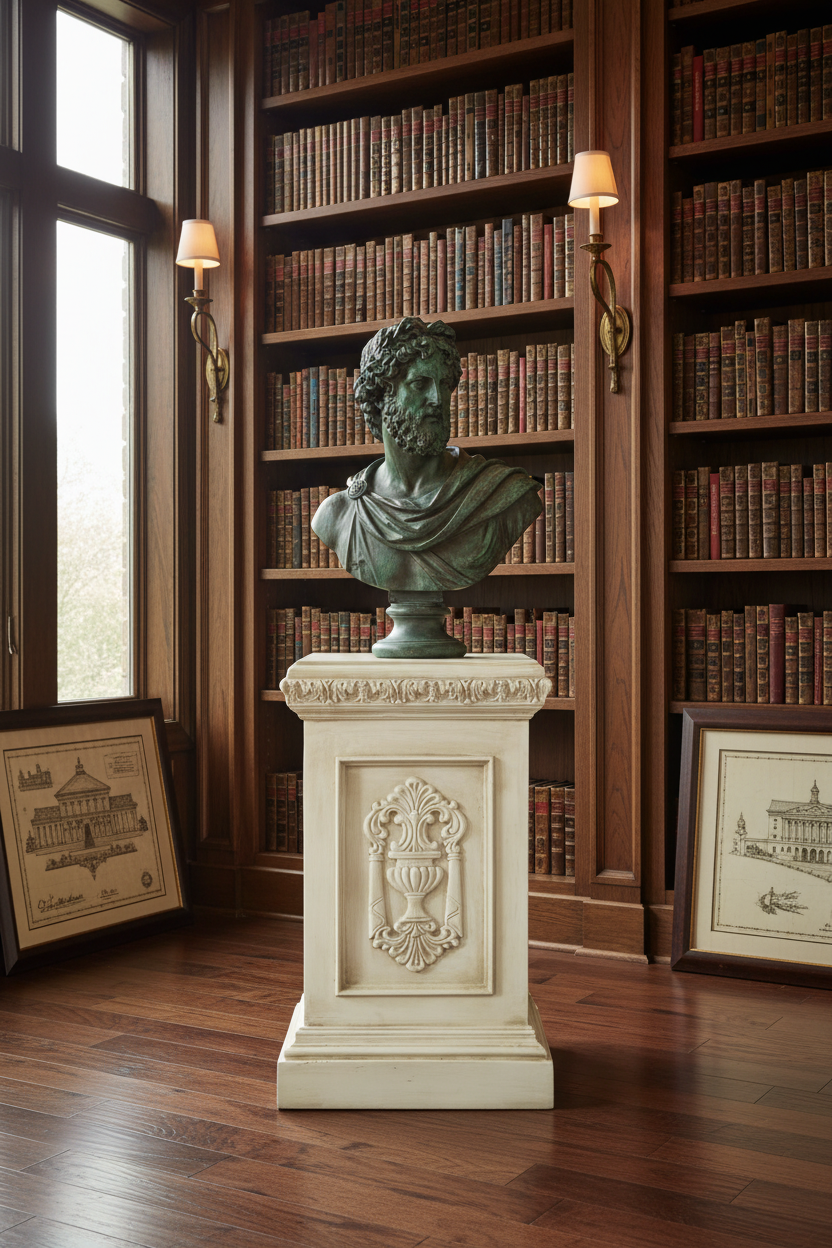 Grif Pedestal 26: Architectural Medium Pedestal for Stylish Displays