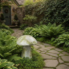 Elevate Your Garden with the Staddle Stone Mushroom Pedestal Sculpture