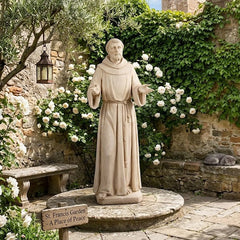  Saint Francis of Assisi - 64" H Large Religious Sculpture