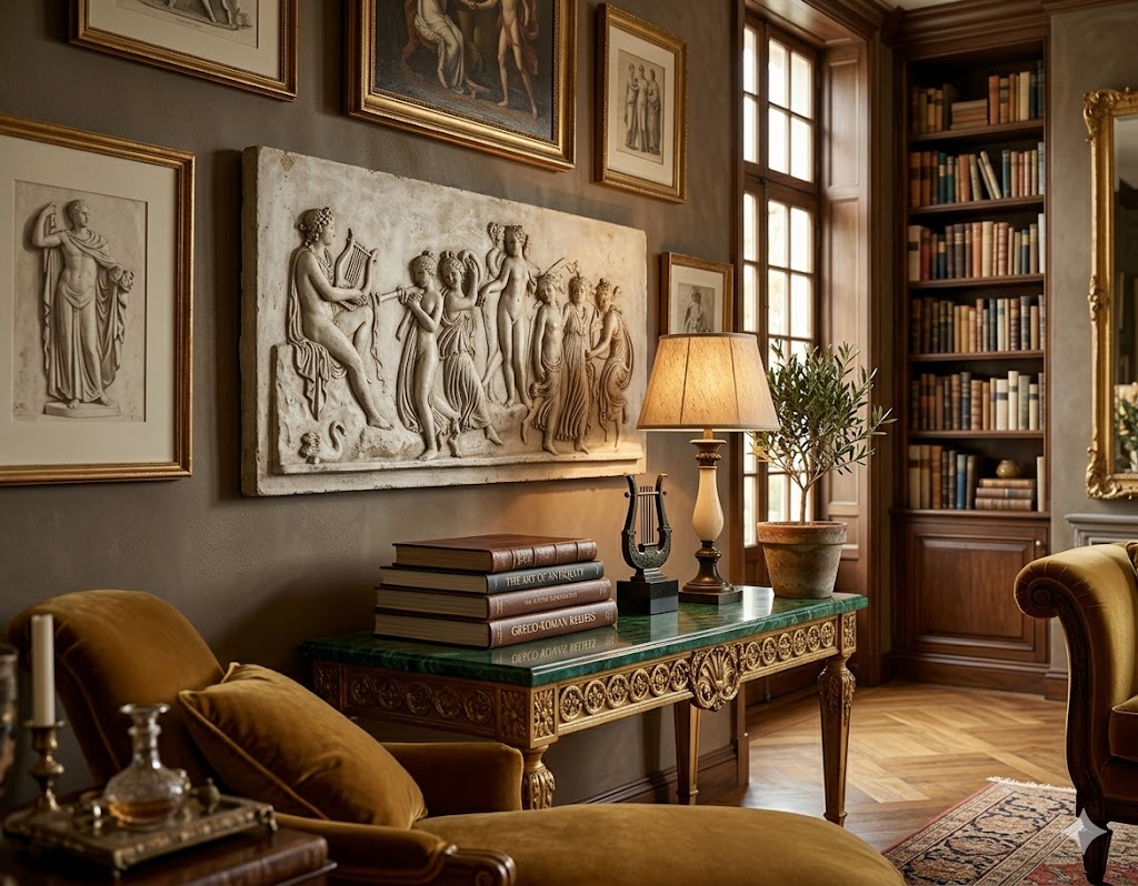 Apollo And Muse Frieze  Wall Decor