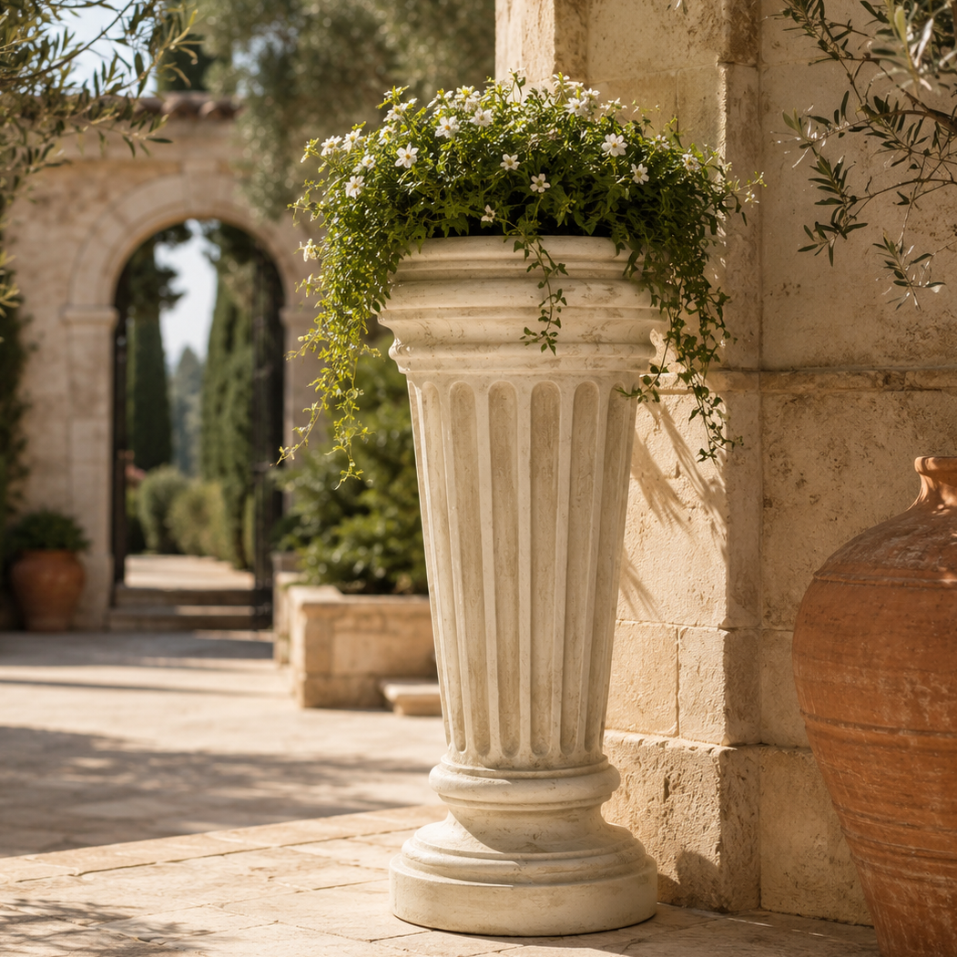 Elevate Your Space with the Buff Pedestal 30: Architectural Large Pedestal for Majestic Displays