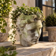 Golden Boy: 30" Planters Sculpture - A Symbol of Elegance and Charm