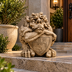 Crusader Gargoyle 20 Inch Gothic Stone Sculpture