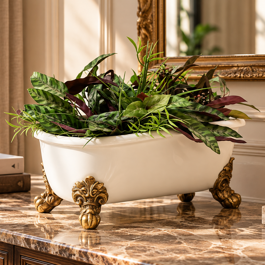 Vintage Bathtub Planter - Planters Sculpture