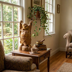 Delightful Serenity: Standing Jolly Hotei Asian/Eastern Display  3