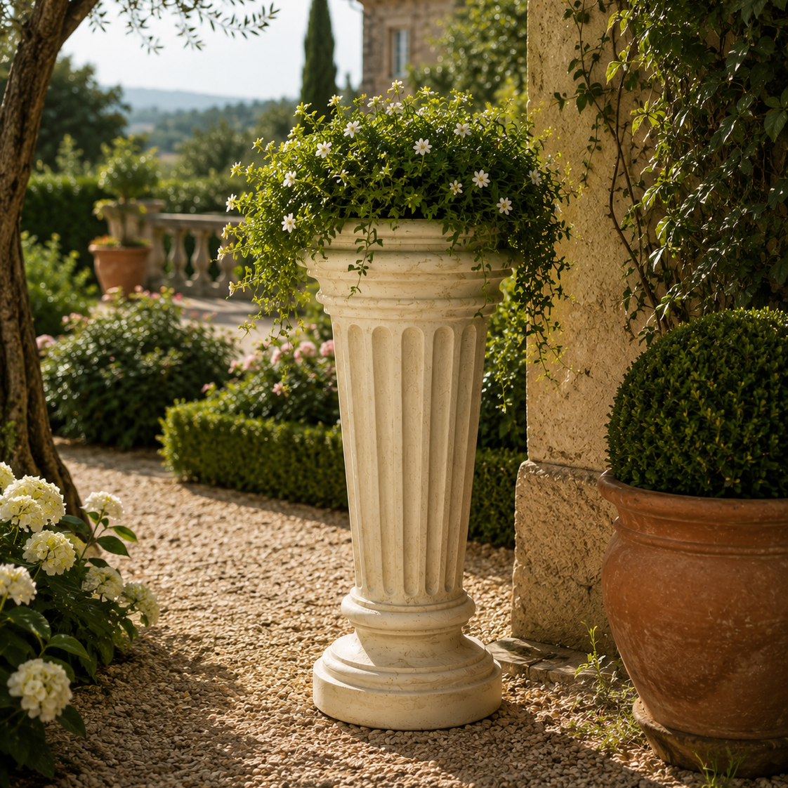 Elevate Your Space with the Buff Pedestal 30: Architectural Large Pedestal for Majestic Displays
