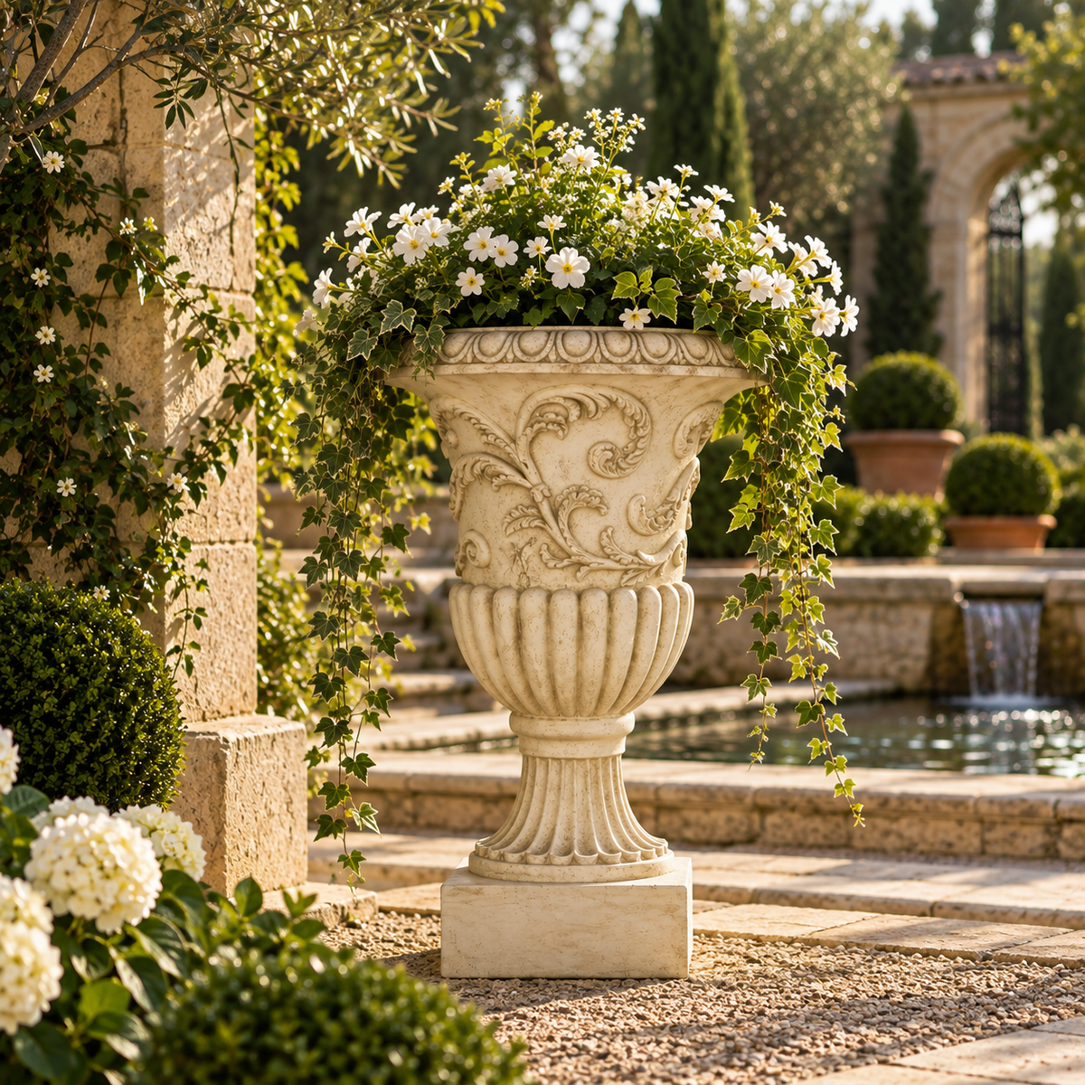 Enchanting Reflections: Inspiration Urn - Architectural Urns Sculpture