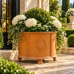 Graceful Serenity: Footed Maya Pot-SM - Garden Planter Sculpture