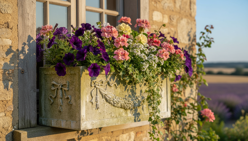 European Style Window Box Planter – Outdoor Garden Décor