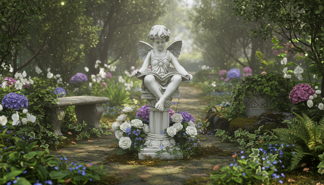 Fairy Reading Statue | Enchanting Angel Home Décor