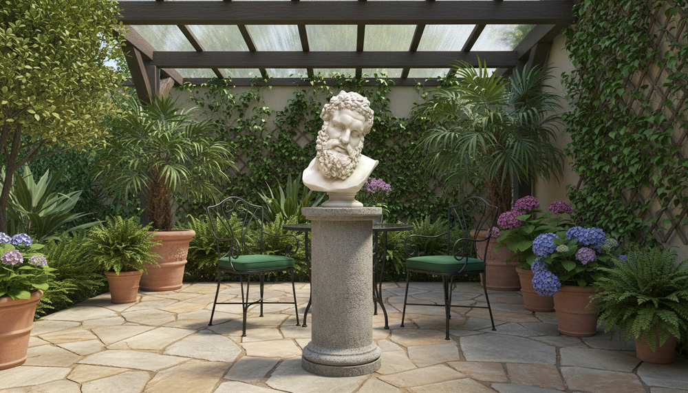 Farnese Hercules Bust Replica 22” | Luxury Garden Sculpture