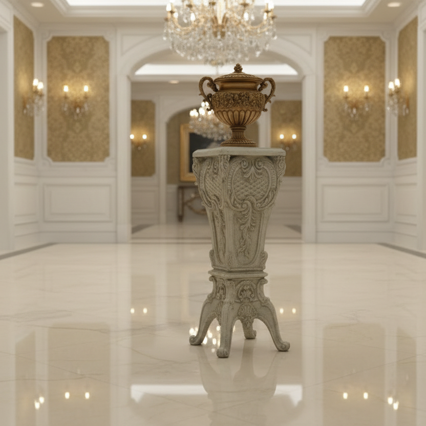 French Pedestal 30 – Durable Fiberstone Handcrafted Display Stand