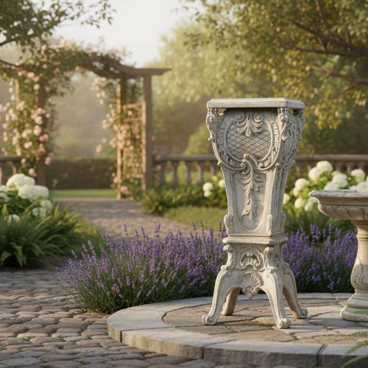 French Pedestal 30 – Elegant Handcrafted Sculpture Display Stand