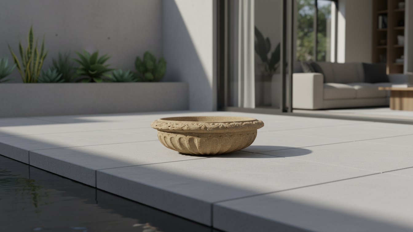 Garden Birdbath Sculpture â€“ Trish TOP Fiberstone Outdoor DÃ©cor