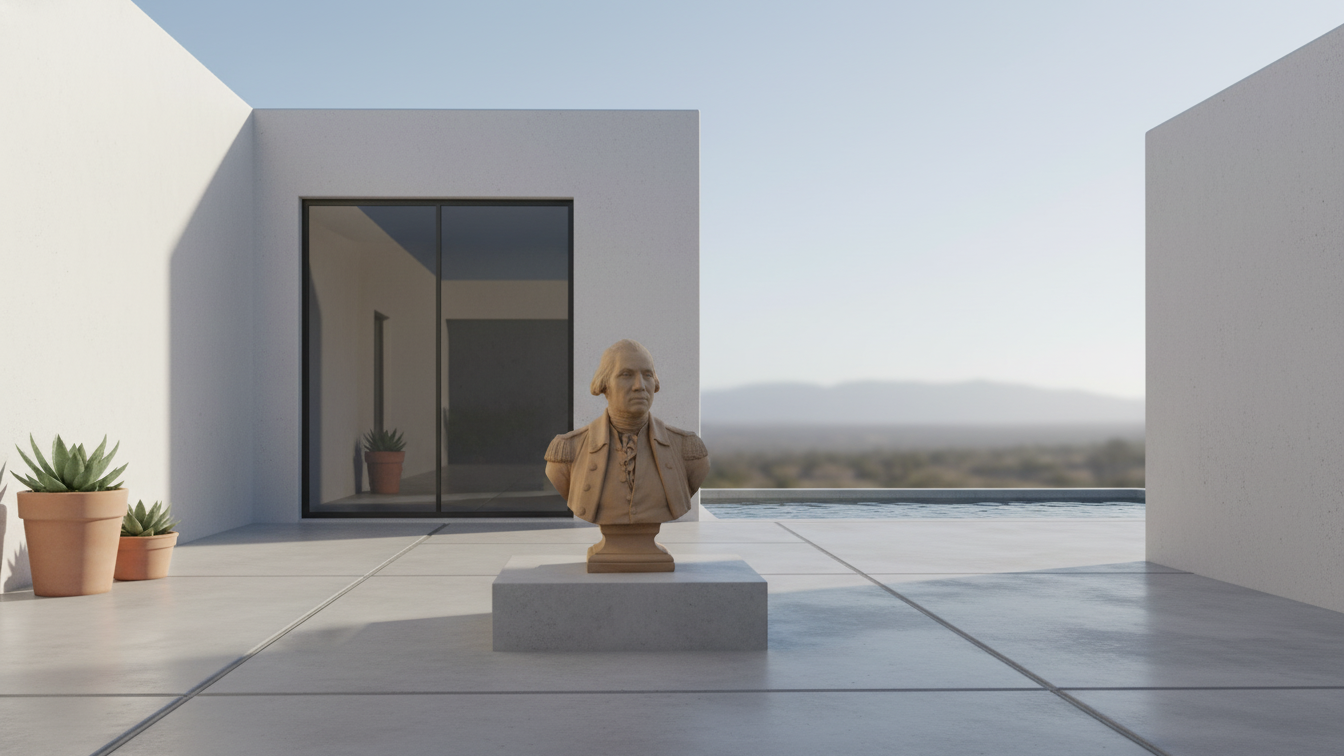 George Washington Bust – Classic 29" Handcrafted Sculpture