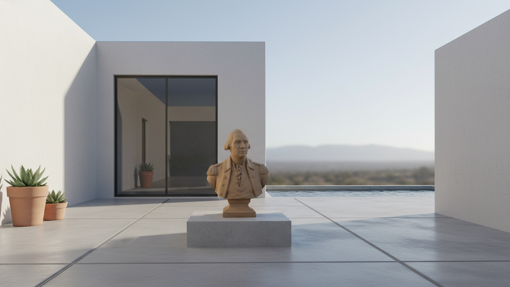 George Washington Bust – Classic 29" Handcrafted Sculpture