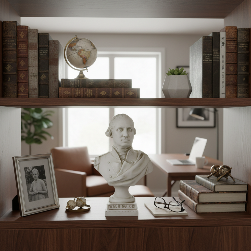 Capitol Tribute: Washington Bust - A Revered Icon of Famous Americans Sculpture