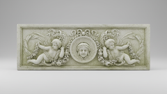 Graceful Cherub Victorian Plaque  Handcrafted Wall Sculpture