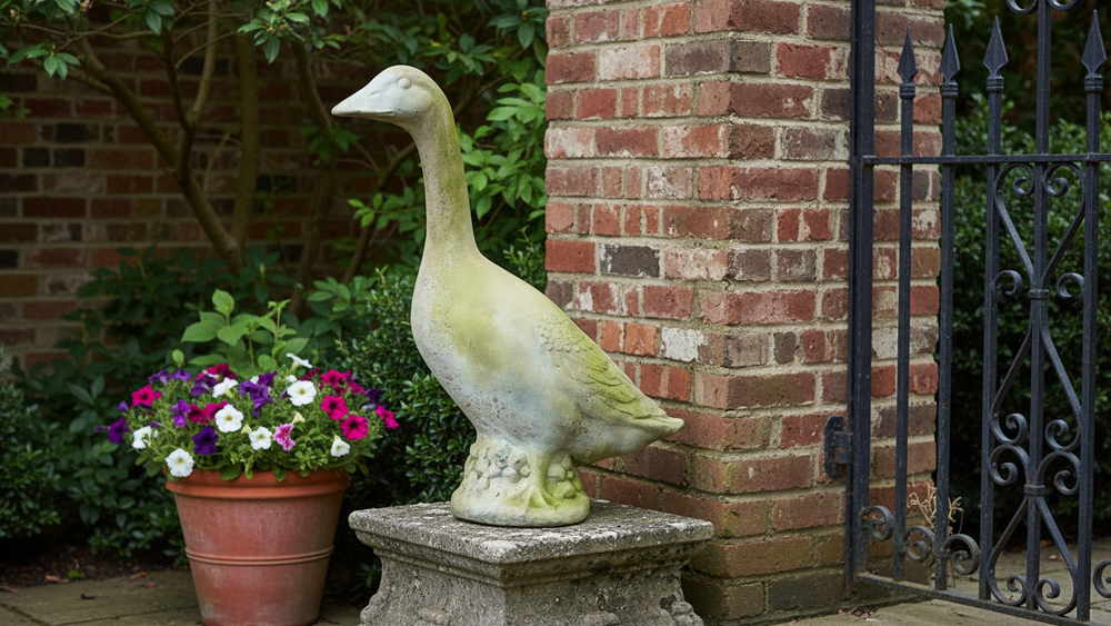 Graceful Honker Garden Goose – Handcrafted Animal Sculpture
