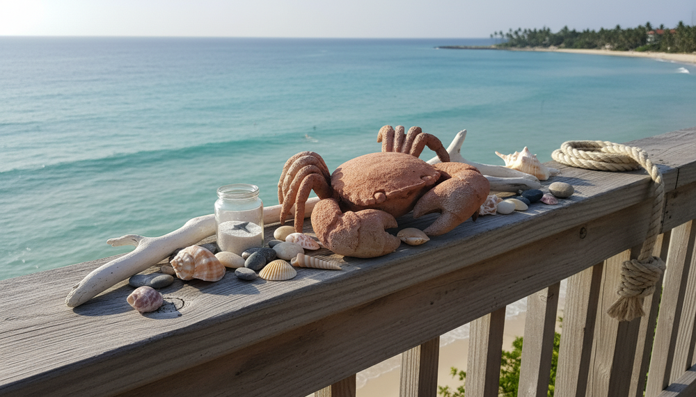 Handcrafted Stone Crab Outdoor Sculpture – Coastal Garden Art
