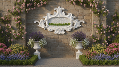 Handmade 42" Oval Scroll Mirror Wall Art  XoticBrands DÃ©cor