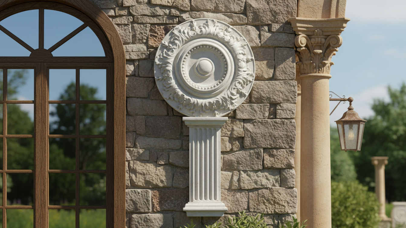 Handmade Americo Medallion Wall Art  Durable Fiberstone Animal Sculpture