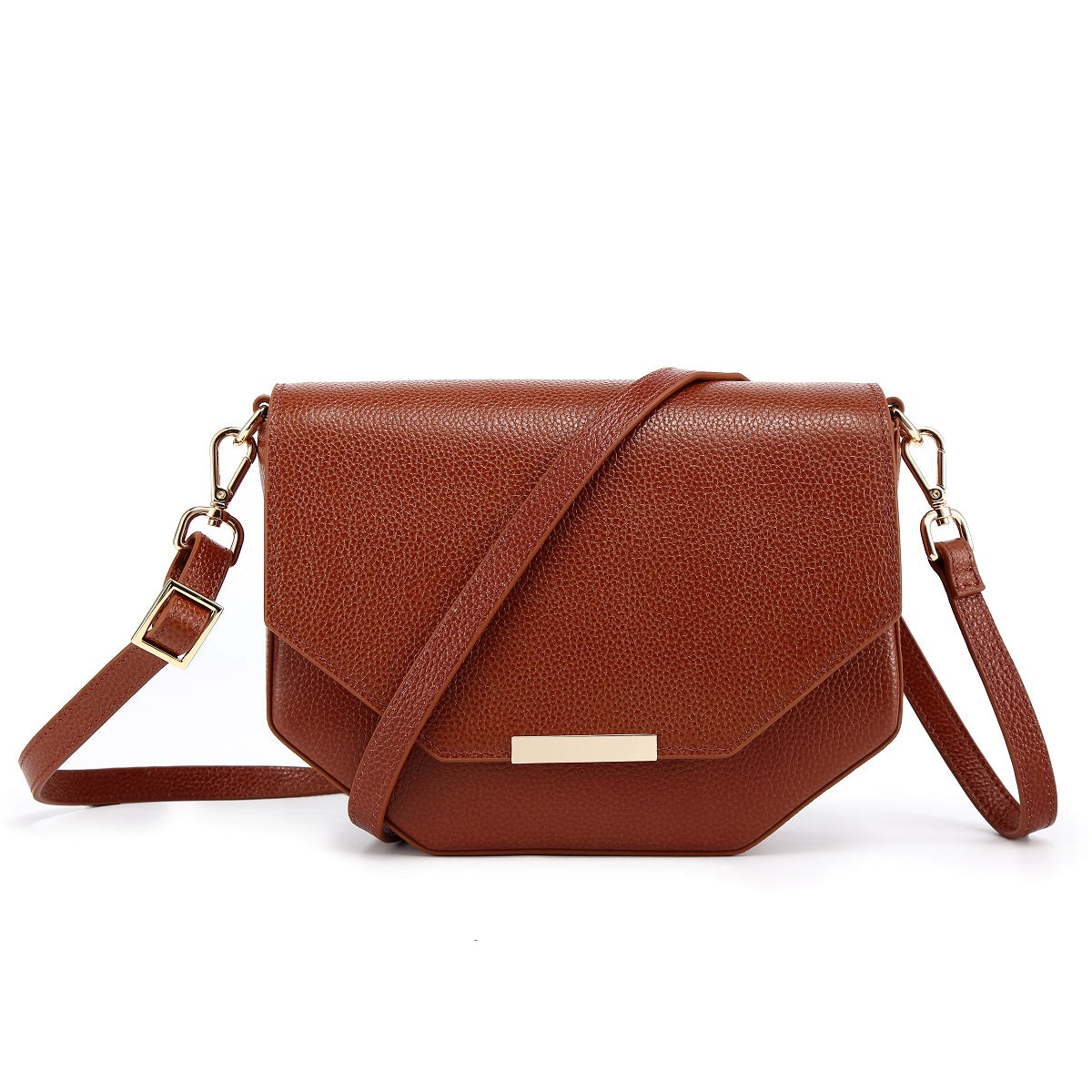  Faye Leather Handbag/ Crossbody bag: BROWN, crossbody bag, XoticBrands Home Decor