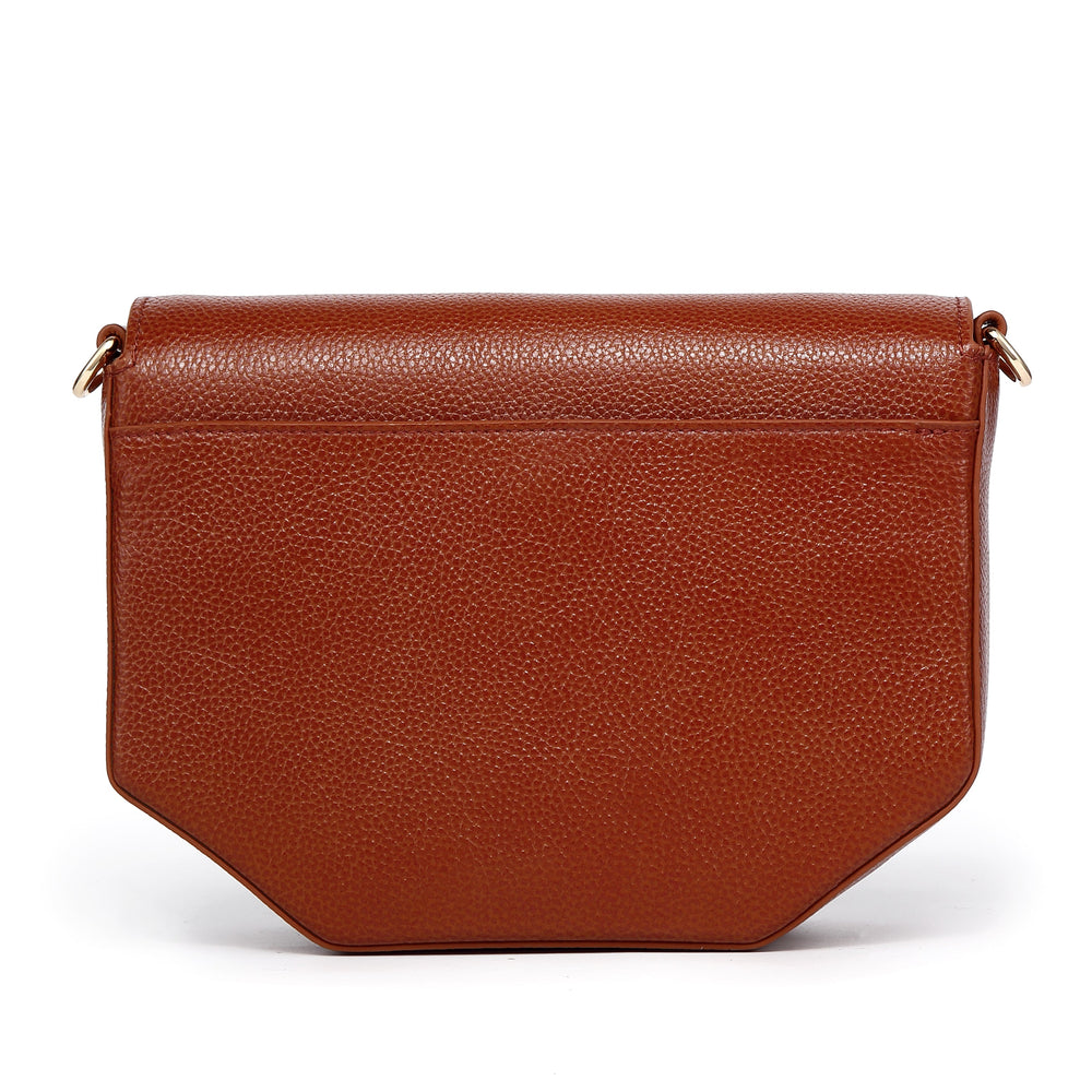  Faye Leather Handbag/ Crossbody bag: BROWN, crossbody bag, XoticBrands Home Decor