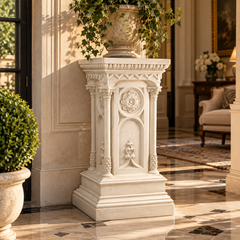 Church Column Pedestal - Sculptural Stand for Elegance