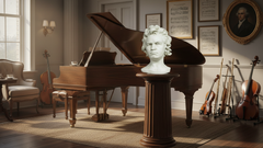 Ludwig Van Beethoven Life Mask -  Composers Busts  (Antique Stone)