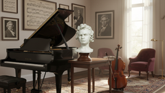 Ludwig Van Beethoven Life Mask -  Composers Busts  (Antique Stone)