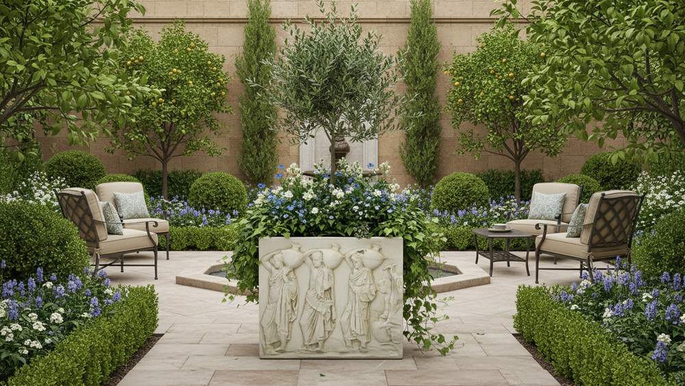 Luxury Fiberstone Wall Sculpture with Cathedral Finish