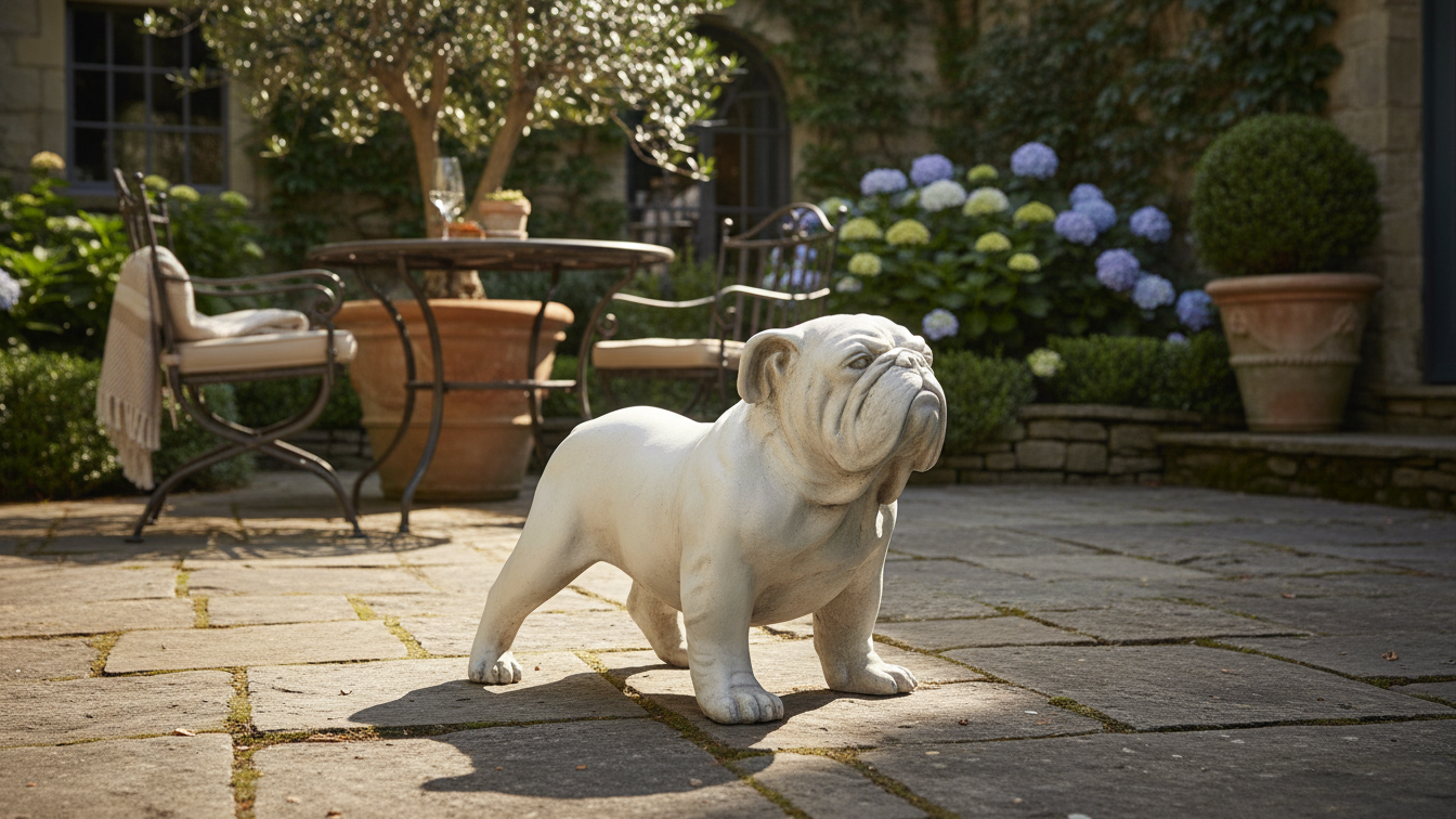 Majestic Bulldog Statue – Classic Handcrafted Animal Sculpture