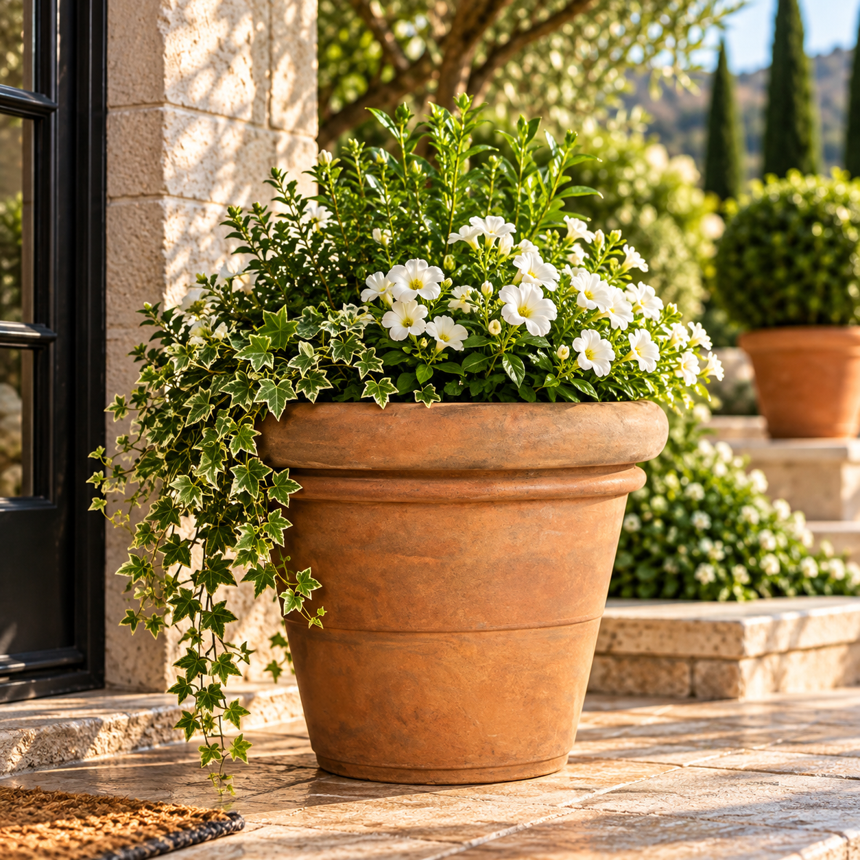 16 Rolled Rim 13 H (R) Garden Planter