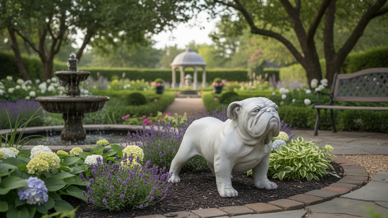Mighty Bulldog Sculpture – Durable Fiberglass Animal Statue