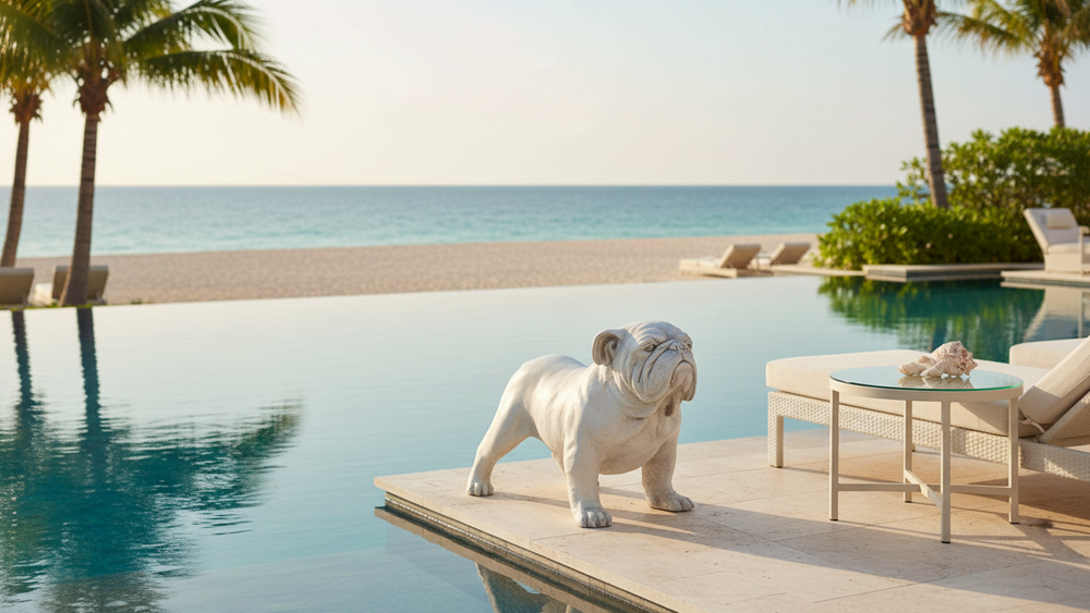 Mighty Bulldog Sculpture – Majestic Handcrafted Animal Statue