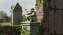 Notre Dame Inspired Dedo Gargoyle â€“ White Moss Finish