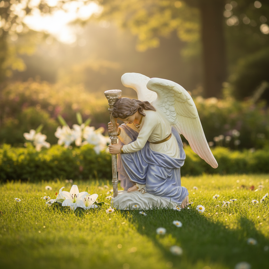 Guardians of Serenity: Bergama Angels Garden Angel Statue