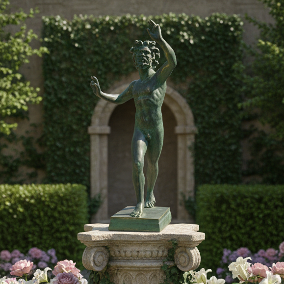 19" Dancing Faunus 19" Home Garden Sculpture Statue