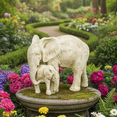 Bull Elephant & Calf 15 Garden Animal Statue