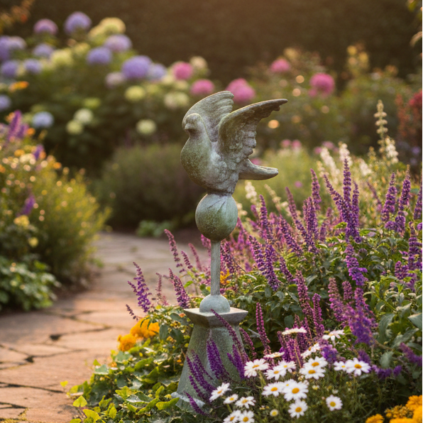 Dove Finial 24 Garden Animal Statue