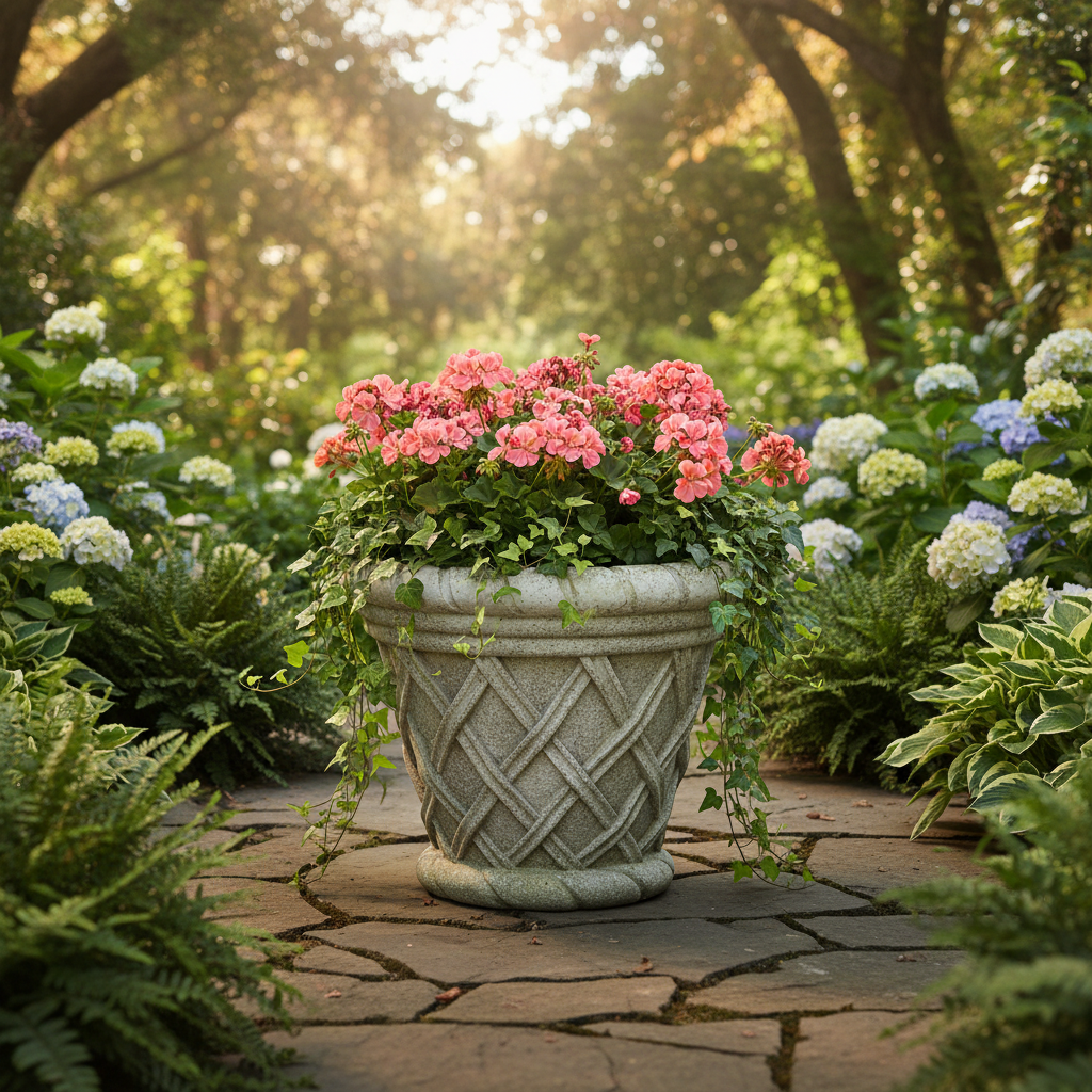 16 Basket Weave 12.5 H (R) Garden Planter