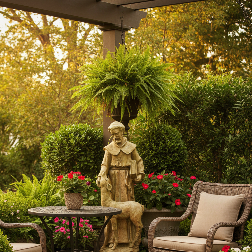 Saint Francis With Deer 20 Garden Animal Statue