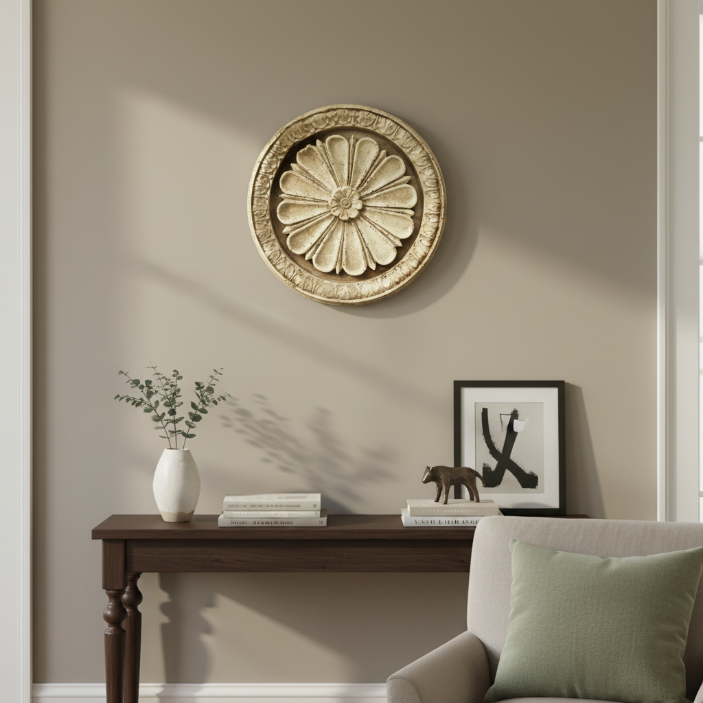 Abbott Medallion (Round 15) - Exquisite Architectural Over Decor Plaques for Timeless Elegance